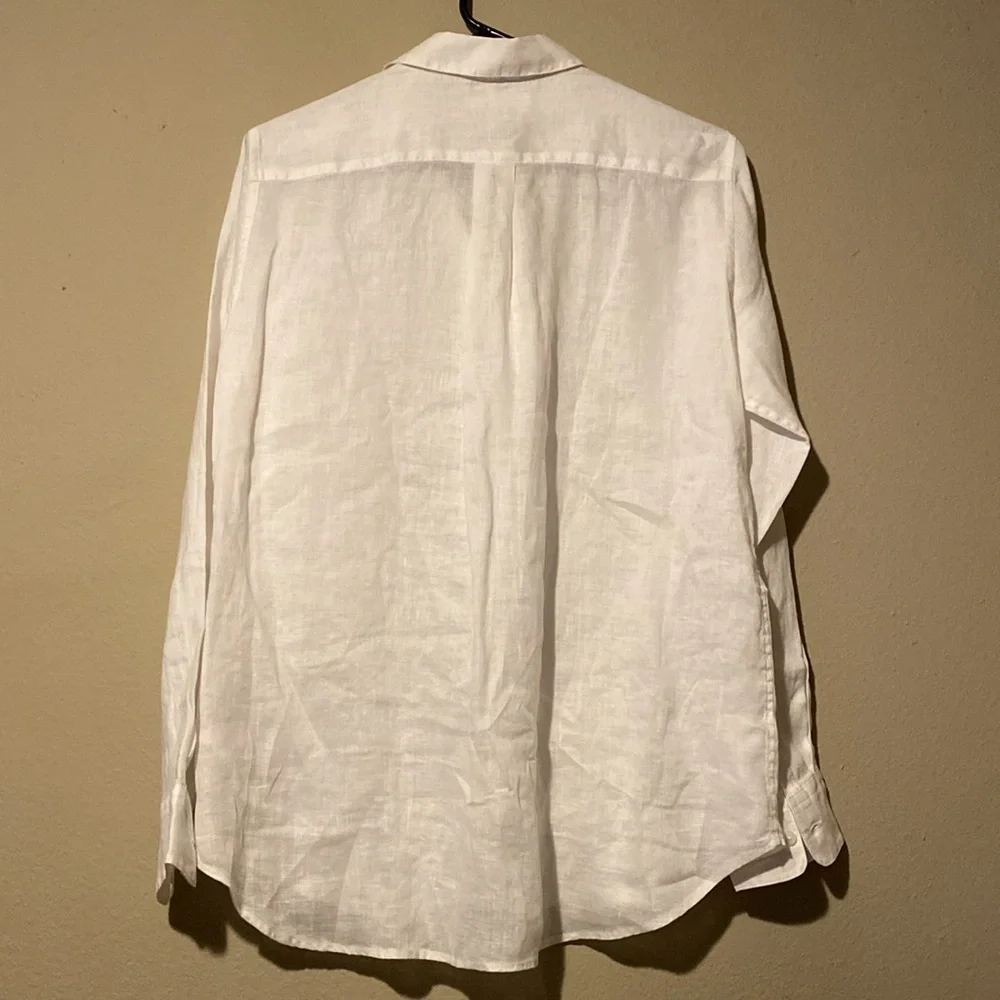 Uniqlo Premium Linen Long Sleeve Shirt NWT - Picture 6 of 7